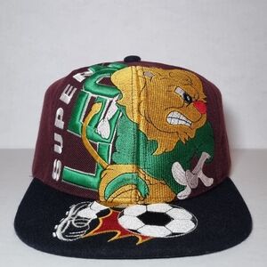 Vintage 90s Mexico Leon Futbol Soccer Club Team Hat Cap Strapback 🔥